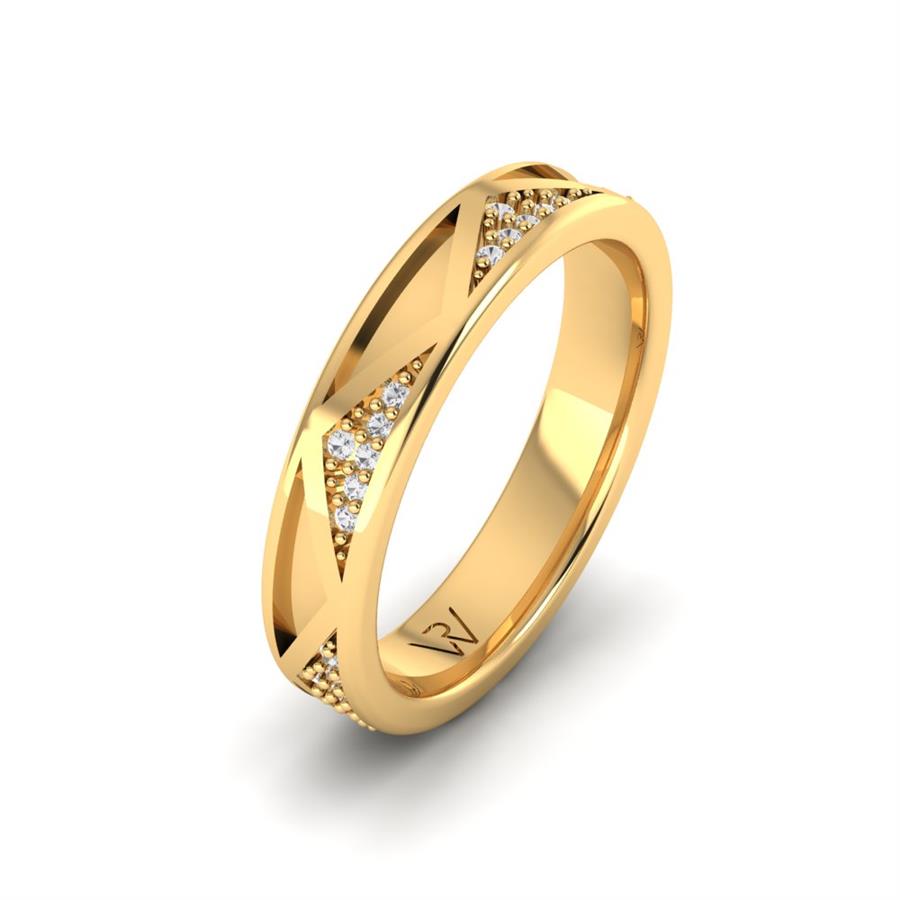 Alliances Avec Pierres Femme ÉMeraude Or Jaune