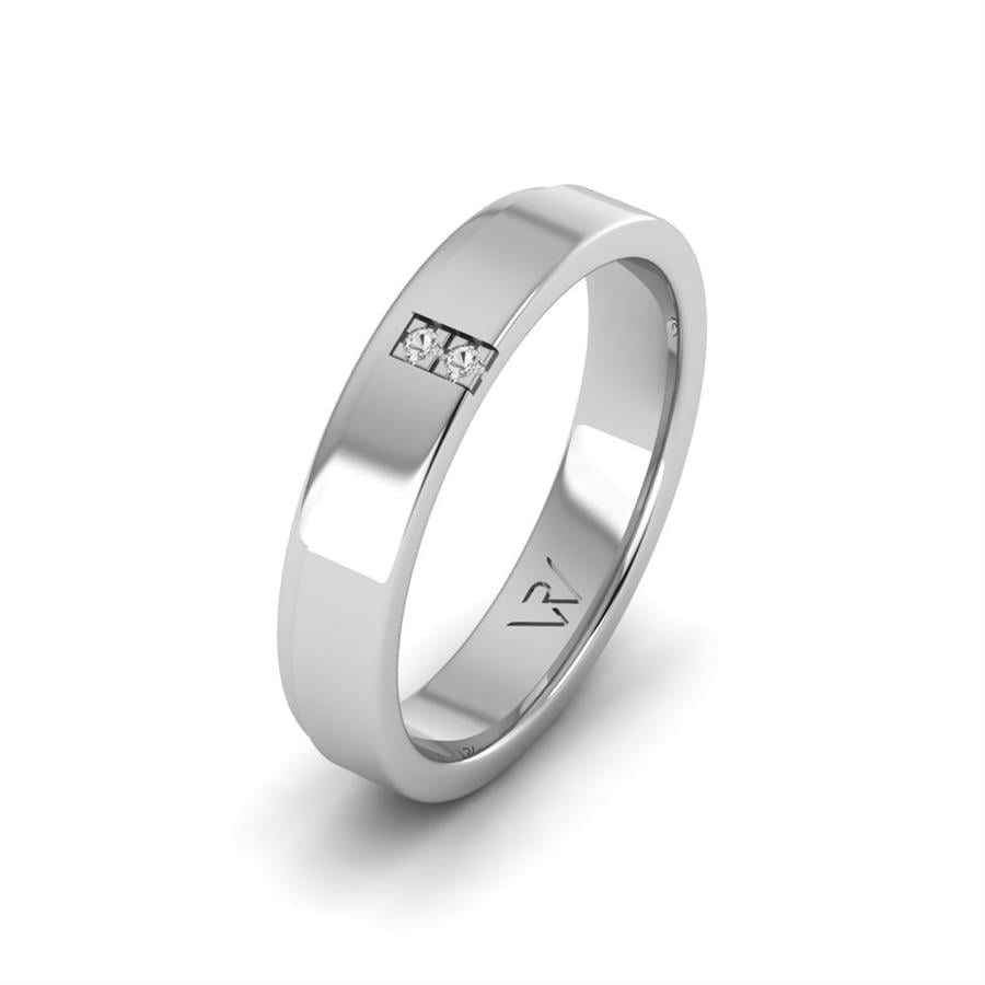 Alliances avec pierres femme Emotion Or Blanc