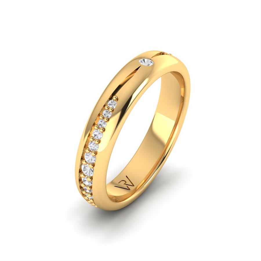 Alliances Avec Pierres Femme Perle Or Jaune