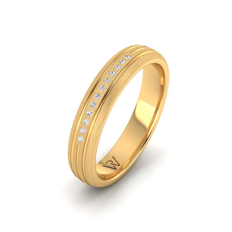 Alliances avec pierres femme Ribbon Or Jaune