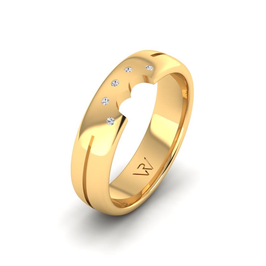 Alliances avec pierres femme romantic Image Or Jaune
