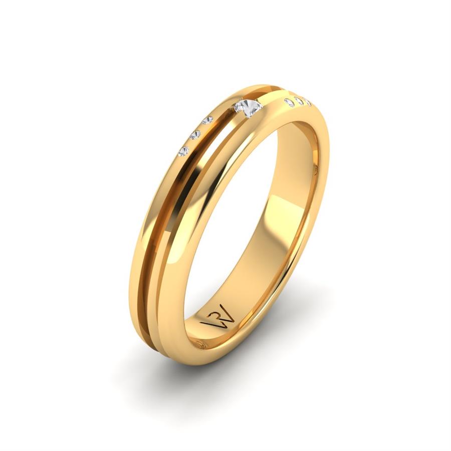 Alliances Avec Pierres Femme Soie Or Jaune