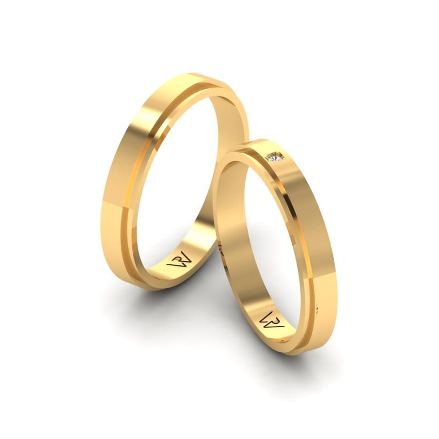 Alliances Classiques Blossomex Or Jaune