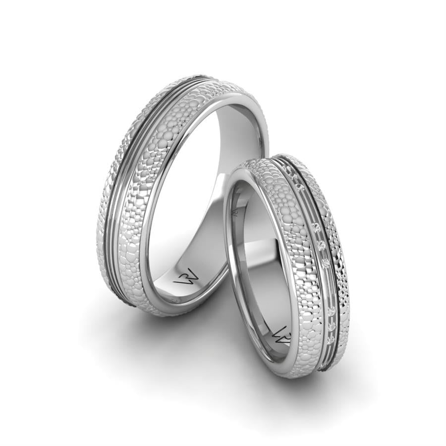 Alliances classiques Boa Or Blanc