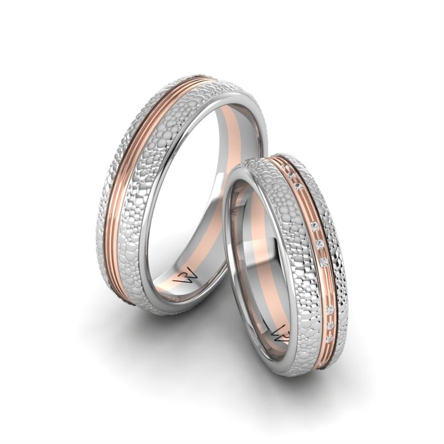 Alliances classiques Boa Or Blanc Et Rose