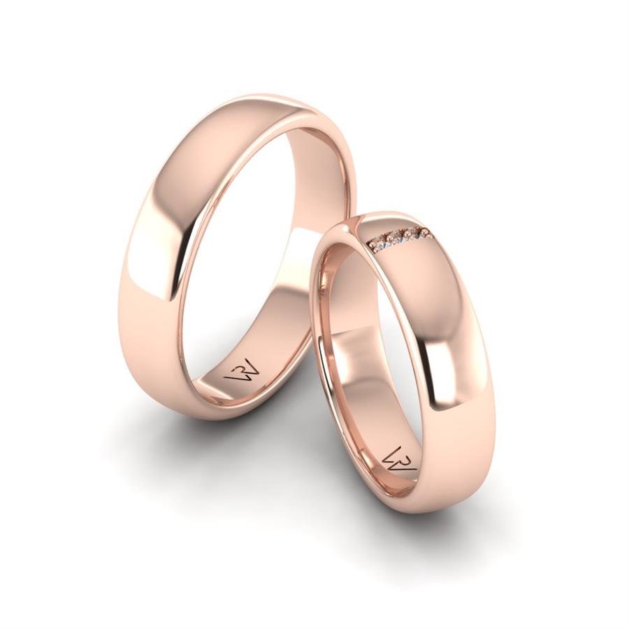 Alliances classiques Brilliant Dawn Or Rose