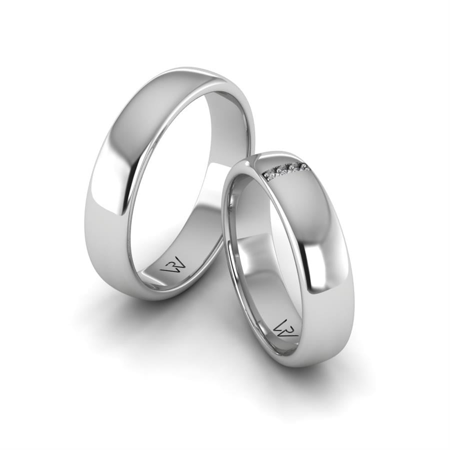 Alliances classiques Brilliant Dawn Or Blanc