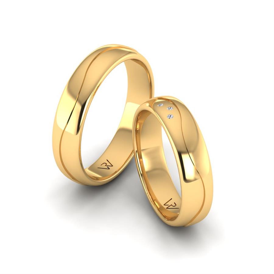 Alliances classiques Dazzling Molly Or Jaune