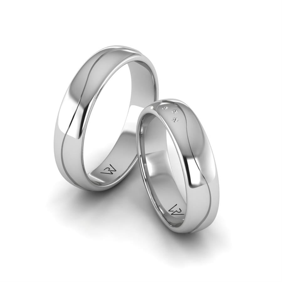 Alliances classiques Dazzling Molly Or Blanc