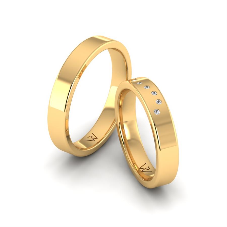 Alliances classiques Golden Romance Or Jaune