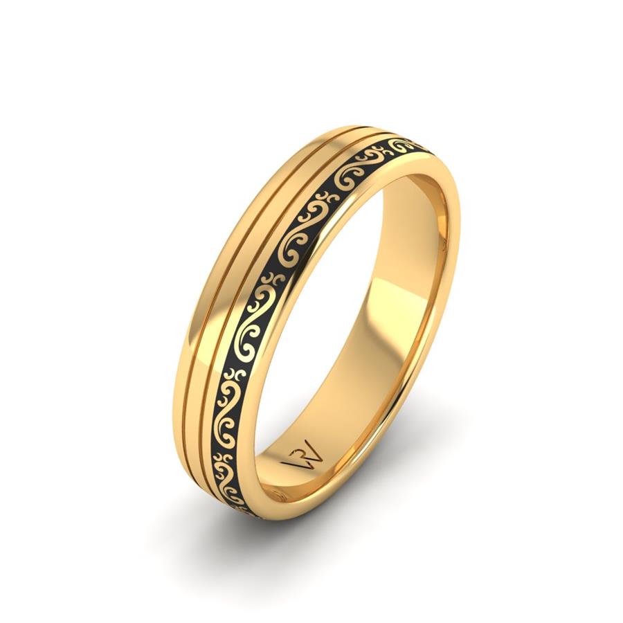 Classic men's wedding rings Alluring Rule Yellow Gold