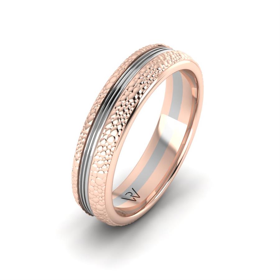 Alliances classiques homme Boa Or Rose Et Blanc