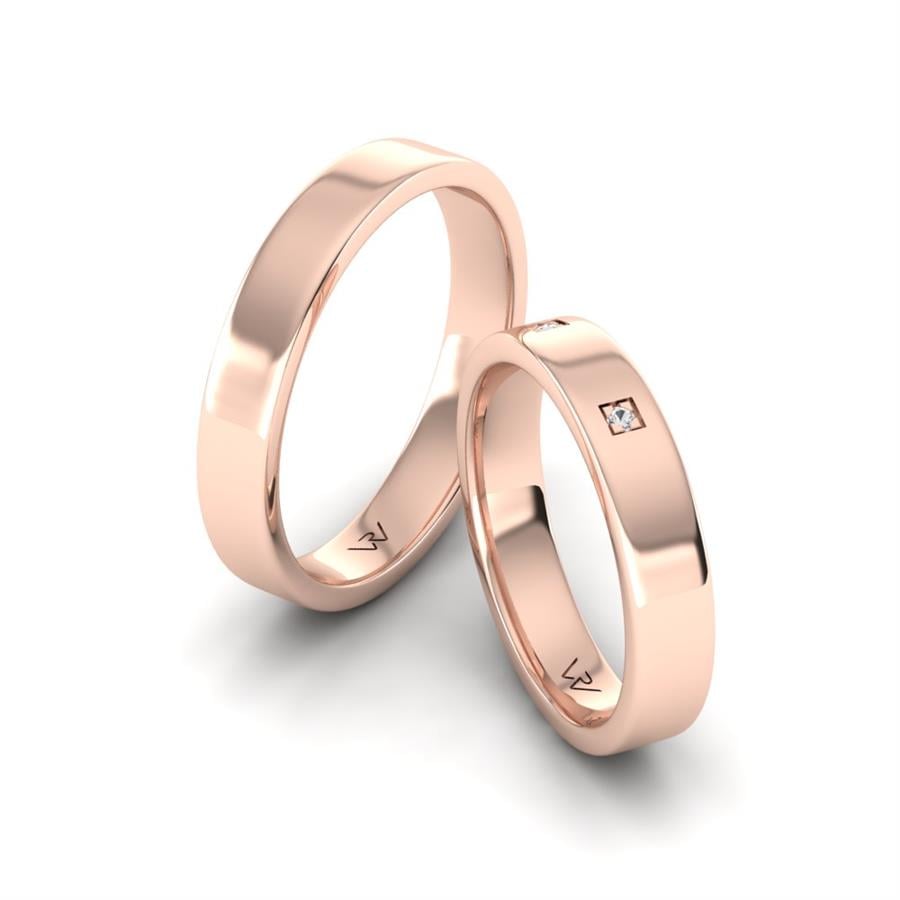 Alliances classiques Natural Alluring Or Rose