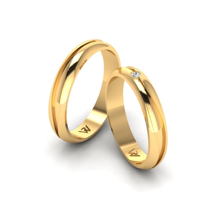 Alliances Classiques Rayon Or Jaune