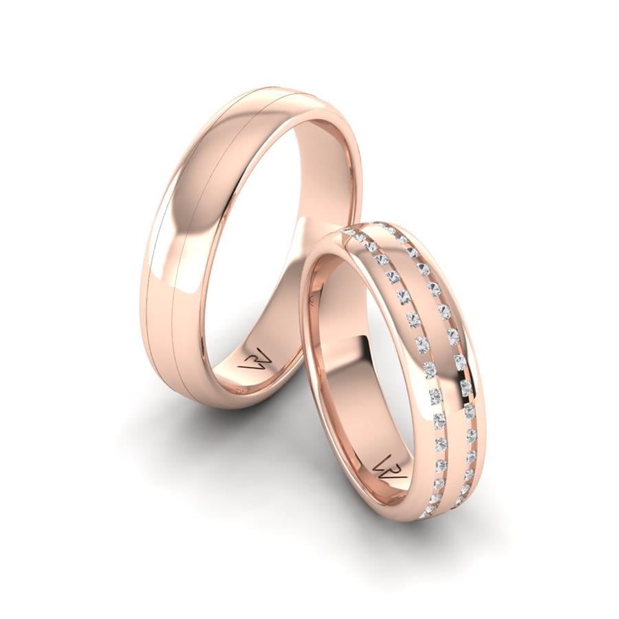 Alliances classiques Ringlet Or Rose