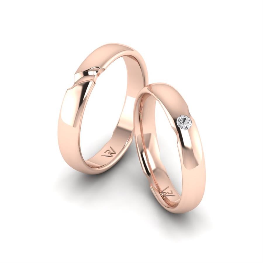 Alliances Classiques RoséA Or Rose