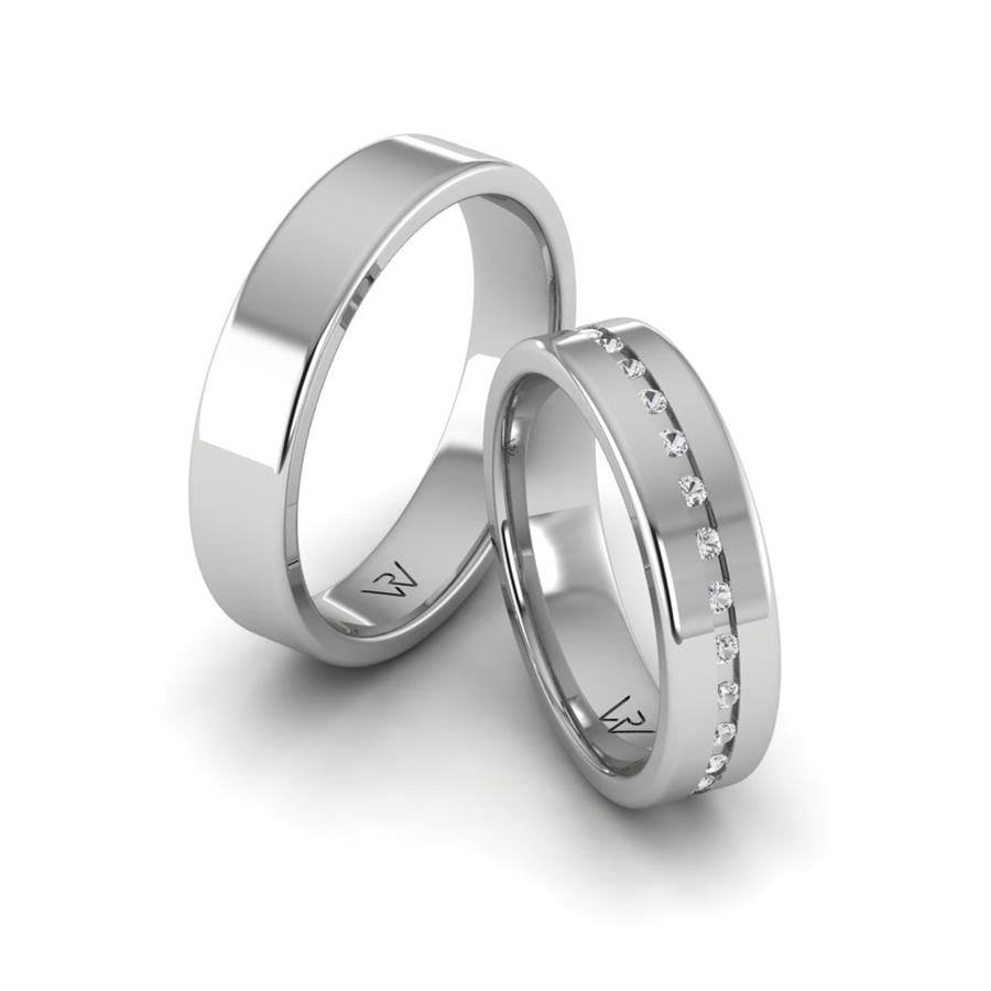 Alliances classiques Smart View Or Blanc