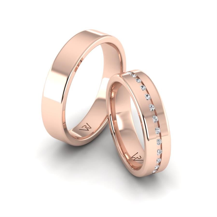 Alliances classiques Smart View Or Rose