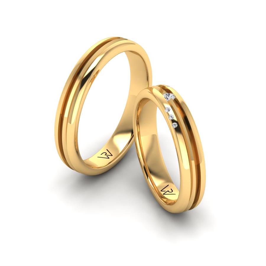 Alliances Classiques Soie Or Jaune