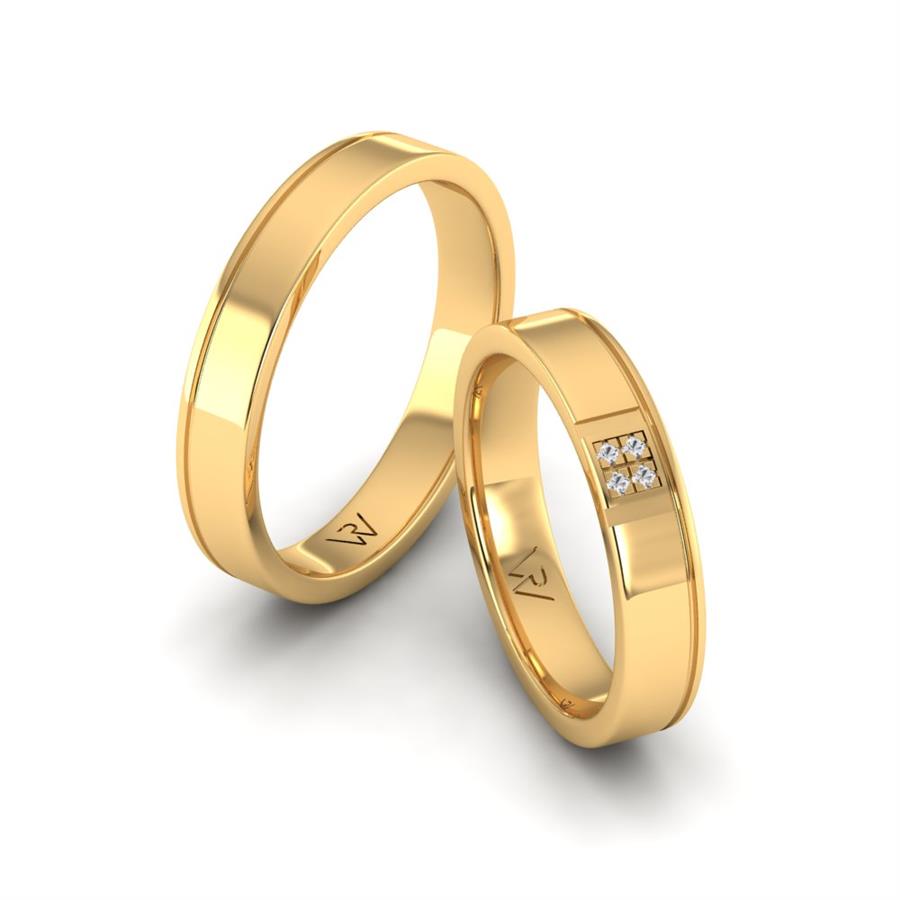 Alliances classiques Star Or Jaune