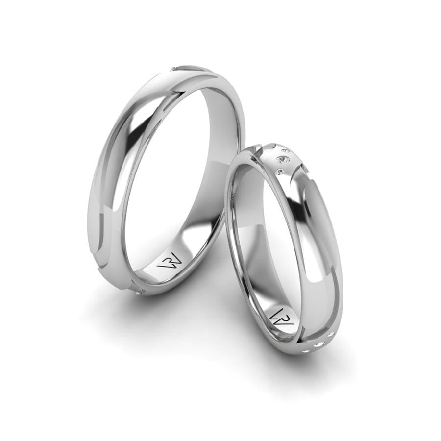 Alliances en argent couple Brise Argent