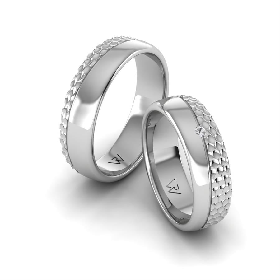 Alliances en argent couple Charming Cloud Argent