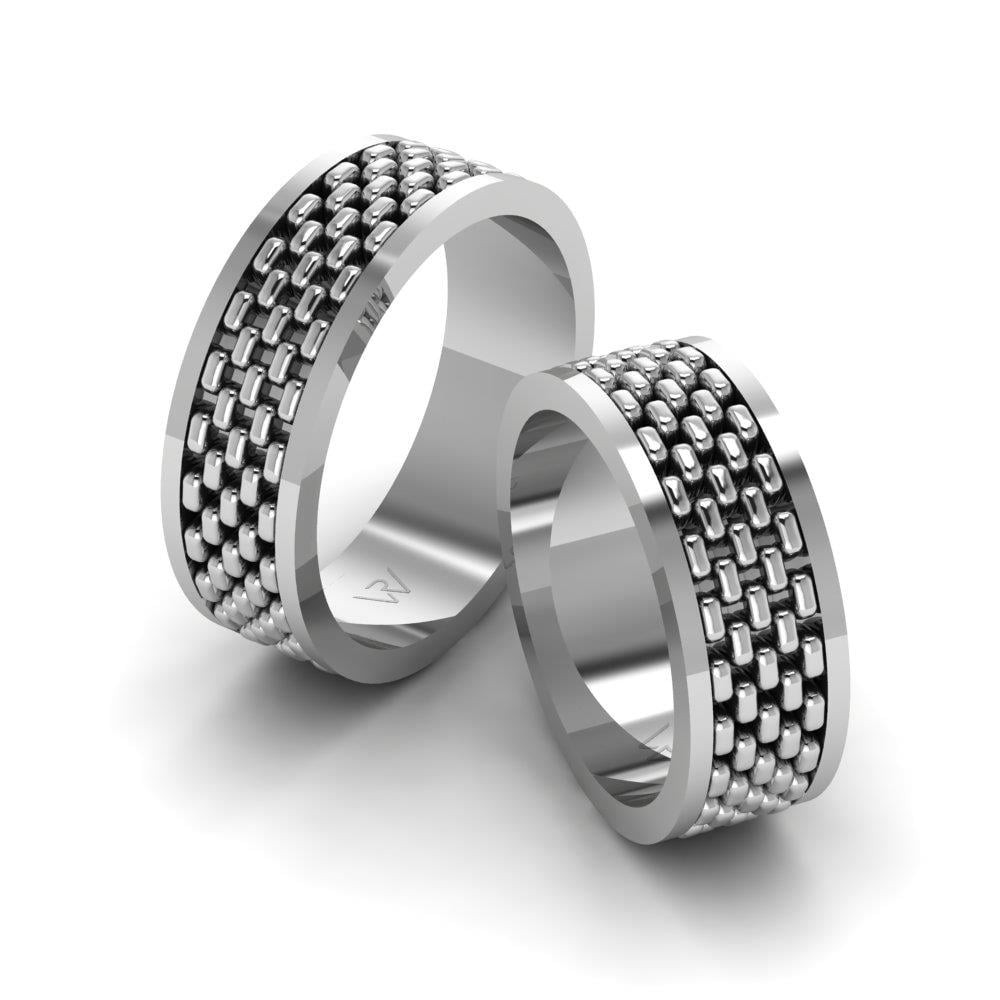 Alliances en argent couple Doux  