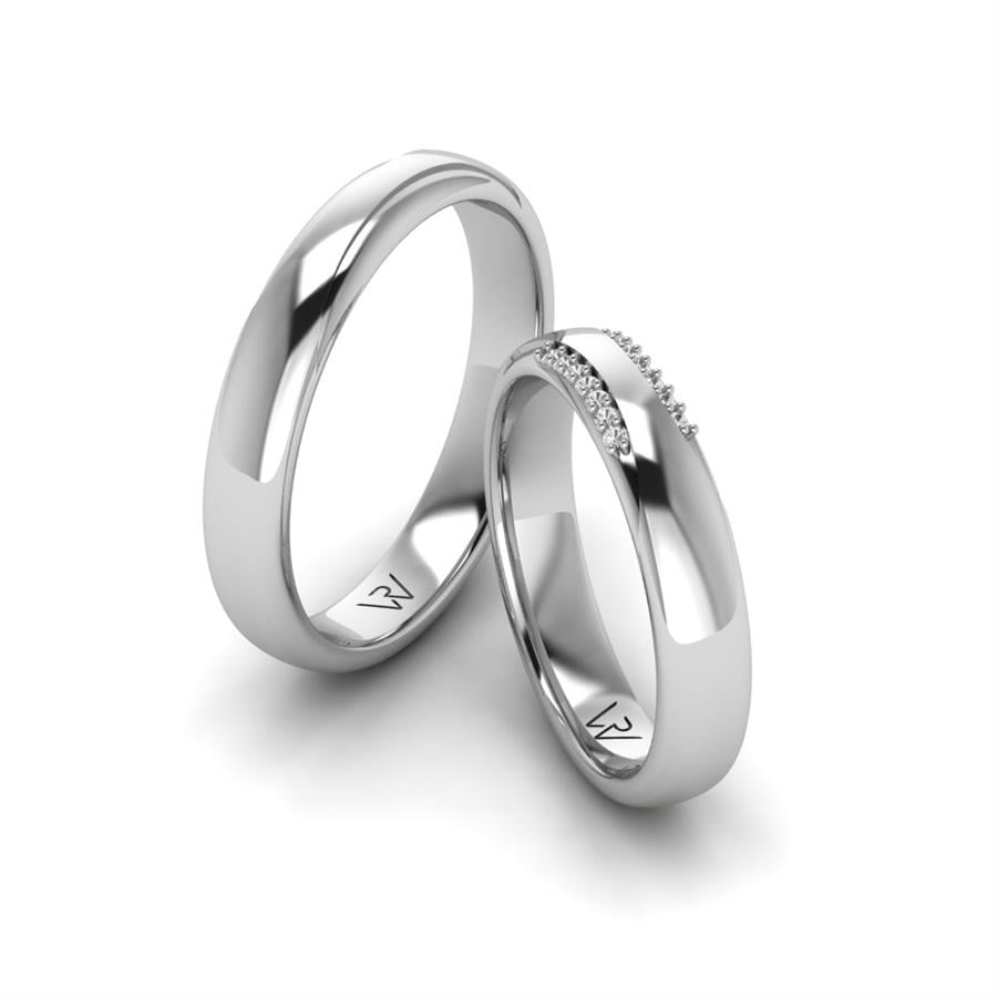 Alliances en argent couple PoéSie Argent