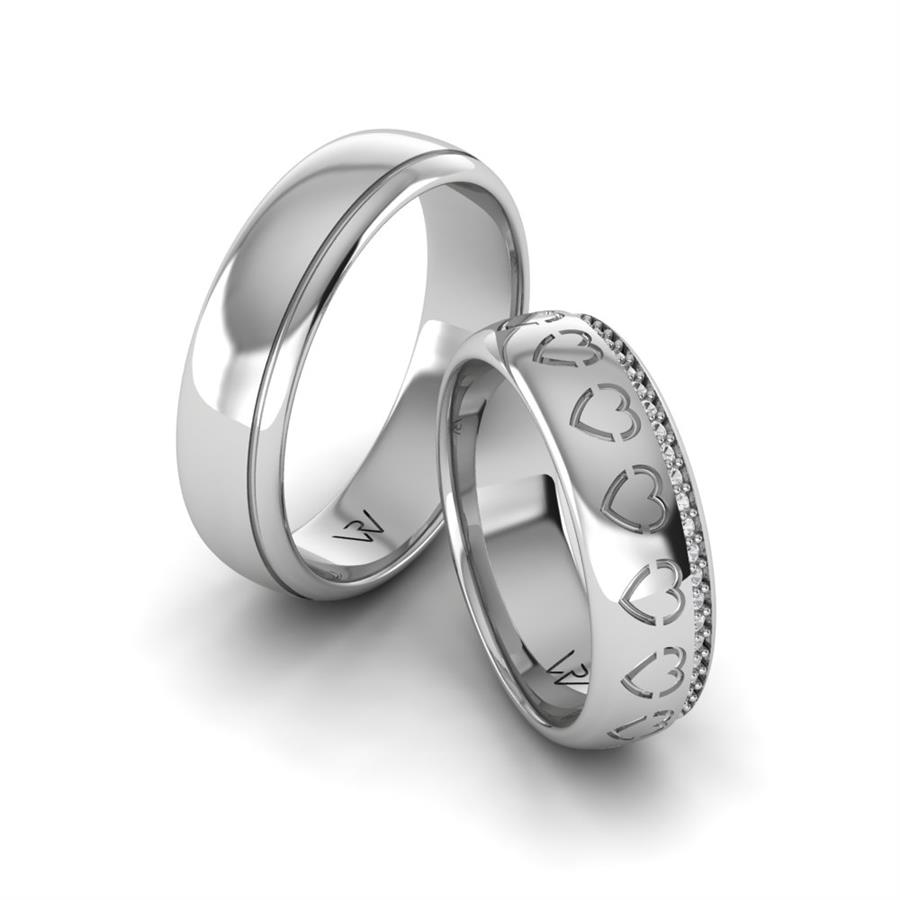 Alliances en argent couple Sparte Argent