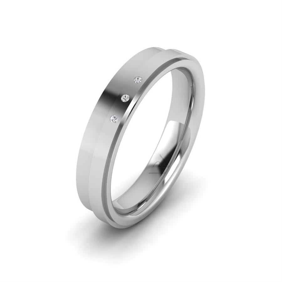 Alliances Femme en Platine Devotedream Cristal de Swarovski