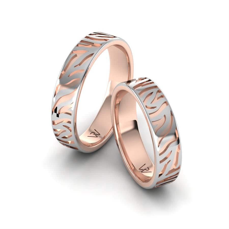 Alliances modernes Alluring Fancy Or Rose Et Blanc