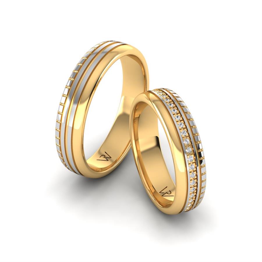 Alliances modernes Alluring World Or Blanc Et Jaune