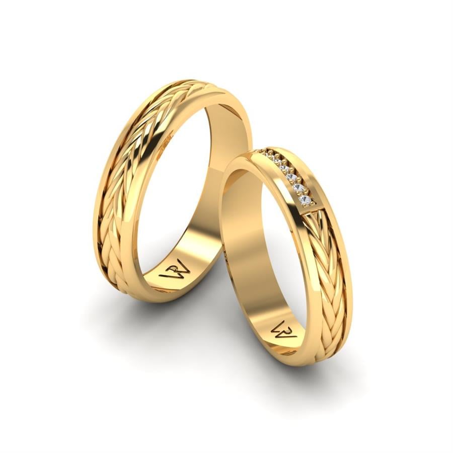 Alliances Modernes Blossmire Or Jaune