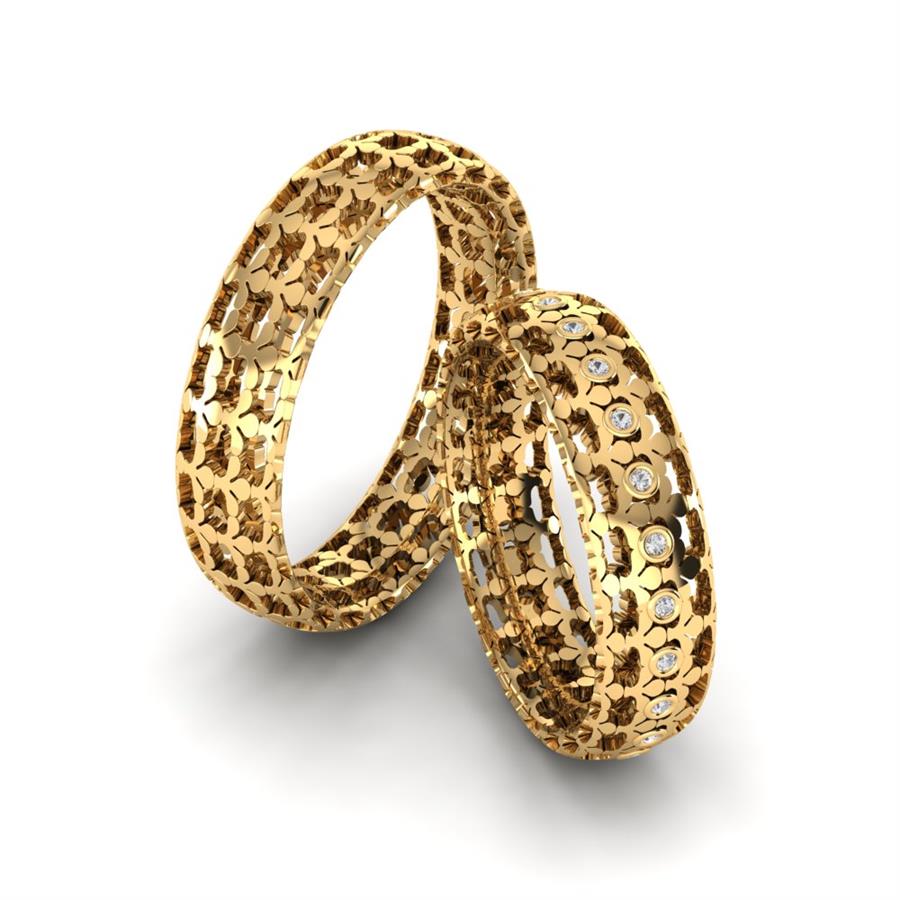 Alliances Modernes Fleurique Or Jaune