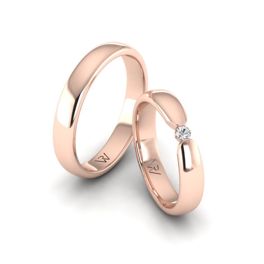 Alliances modernes Heavenly Sensational Or Rose