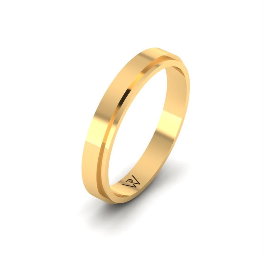 Alliances Modernes Homme Blossomex Or Jaune