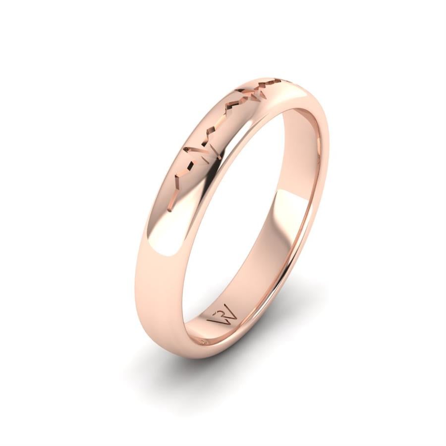 Alliances Modernes Homme Brillance Or Rose