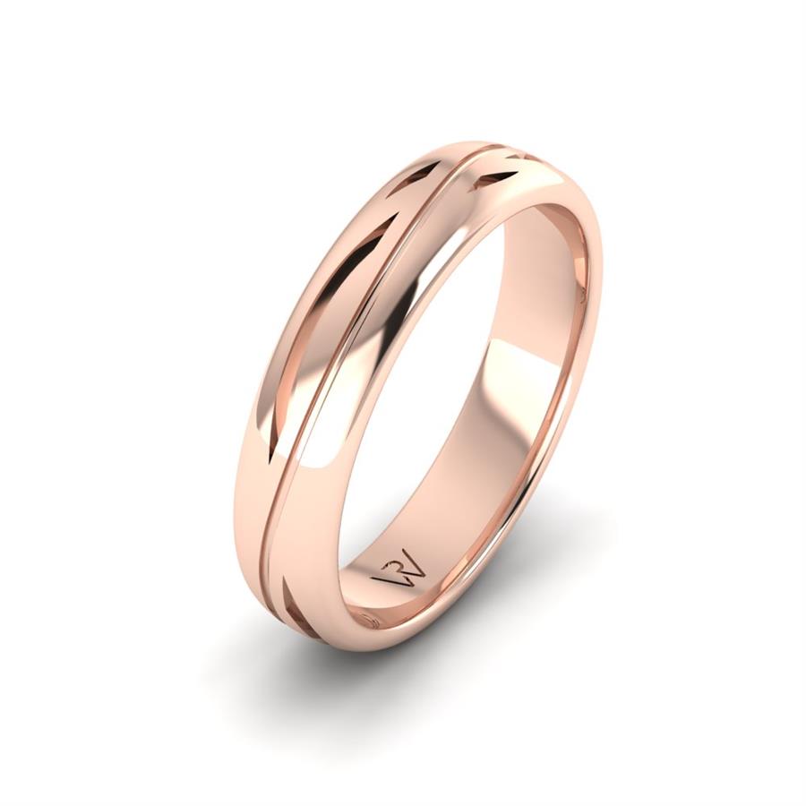 Alliances modernes homme Calia Or Rose