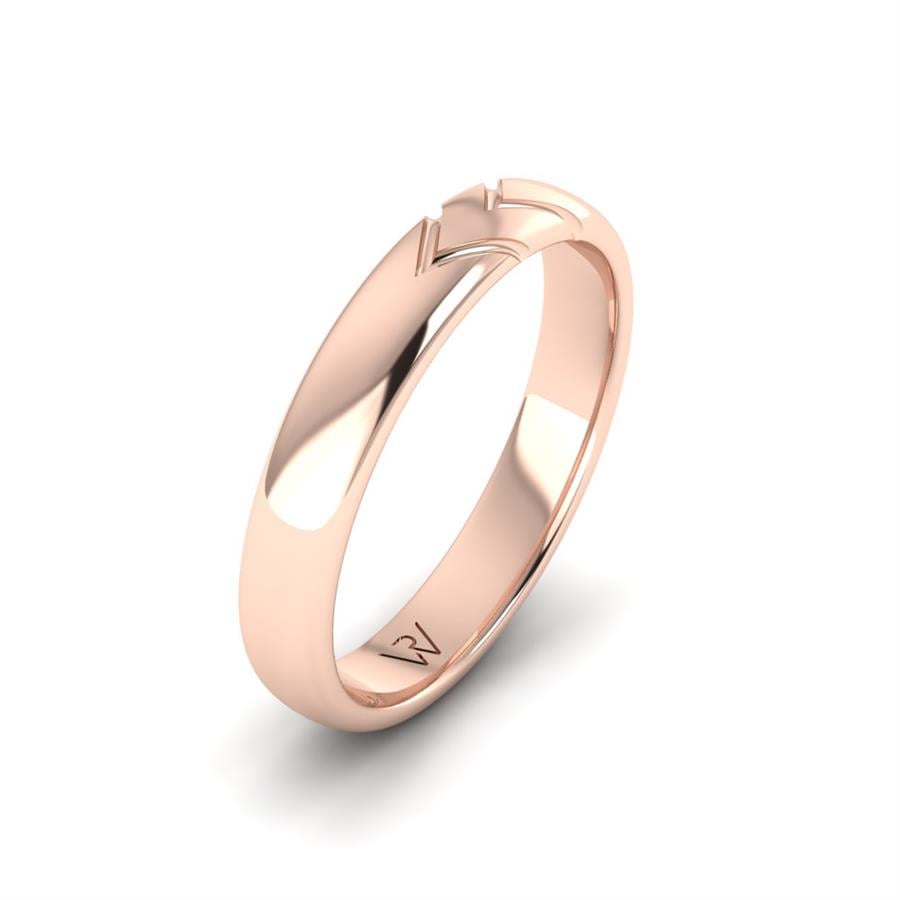 Modern men's wedding rings Charming Diamond Rose Gold