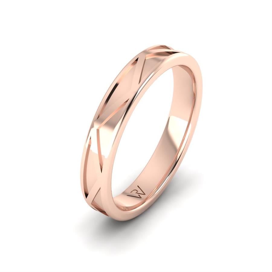 Alliances Modernes Homme ÉMeraude Or Rose