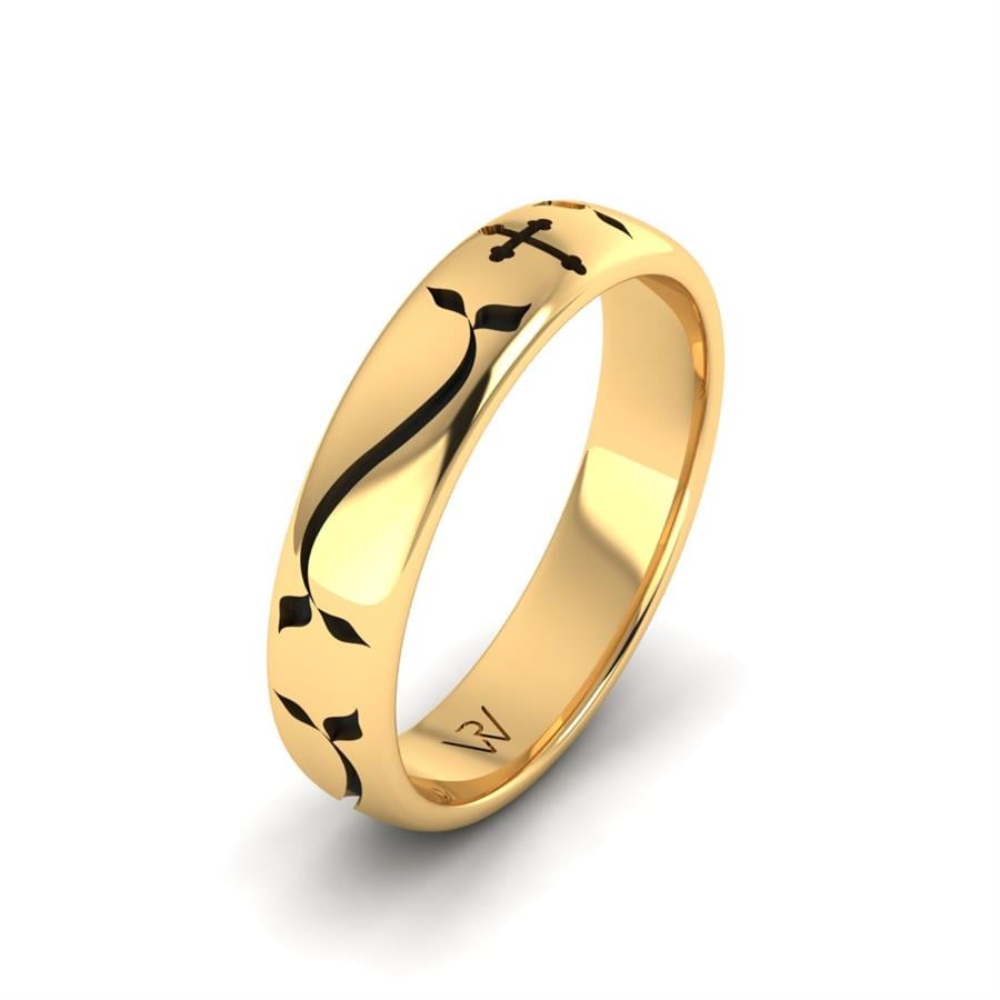 Alliances modernes homme Infinite Shake Or Jaune