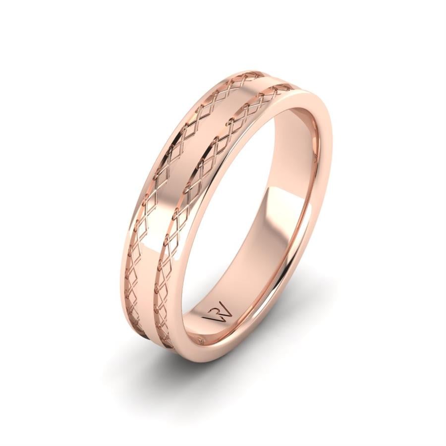 Alliances Modernes Homme Lavindra Or Rose