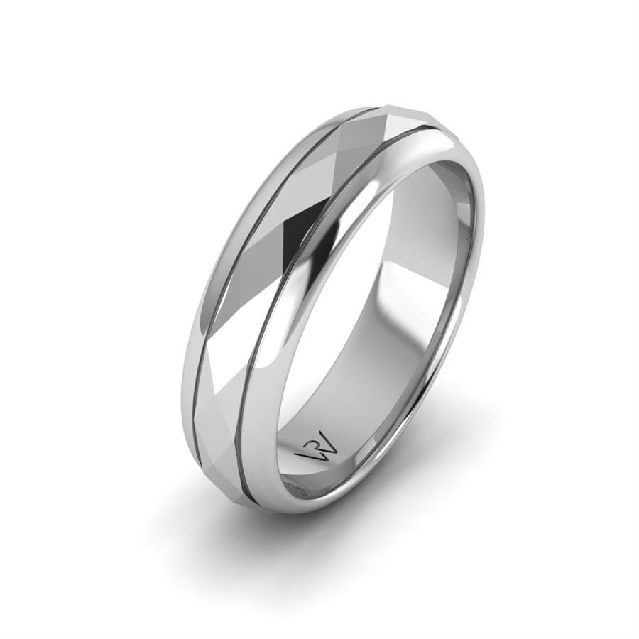 Alliances modernes homme Tamara Or Blanc