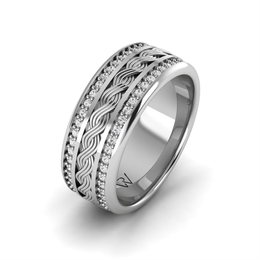 Alliances Modernes Lavendi Or Blanc