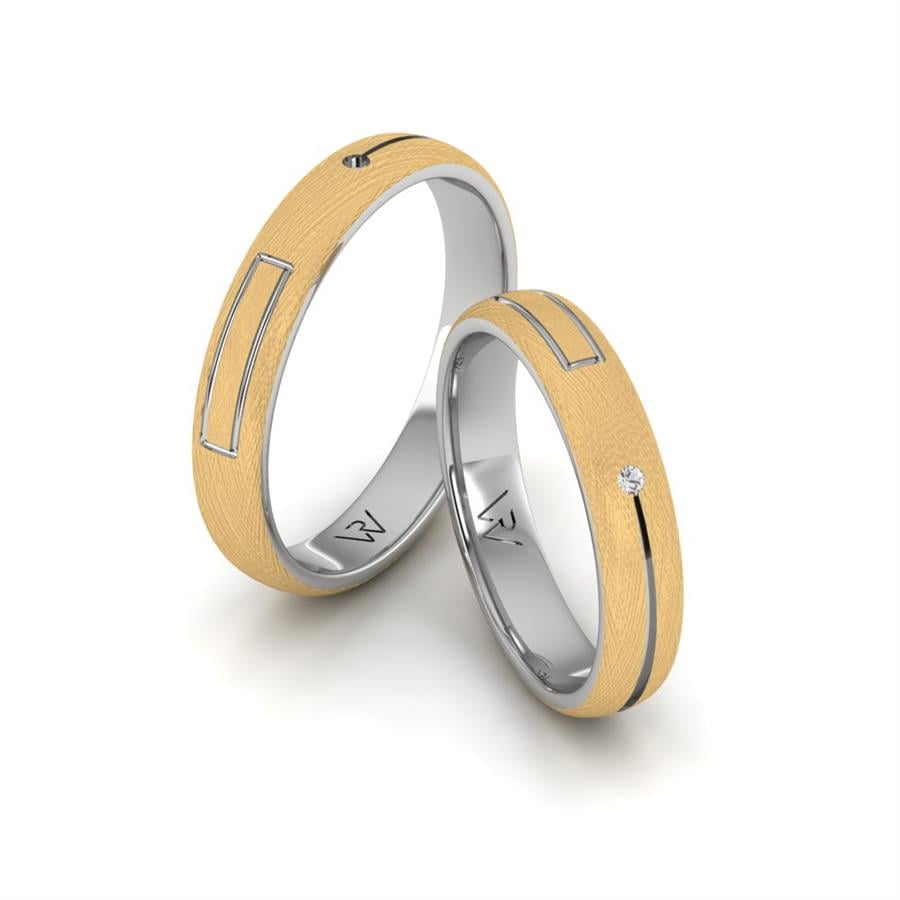 Alliances modernes Level Or Jaune Et Blanc