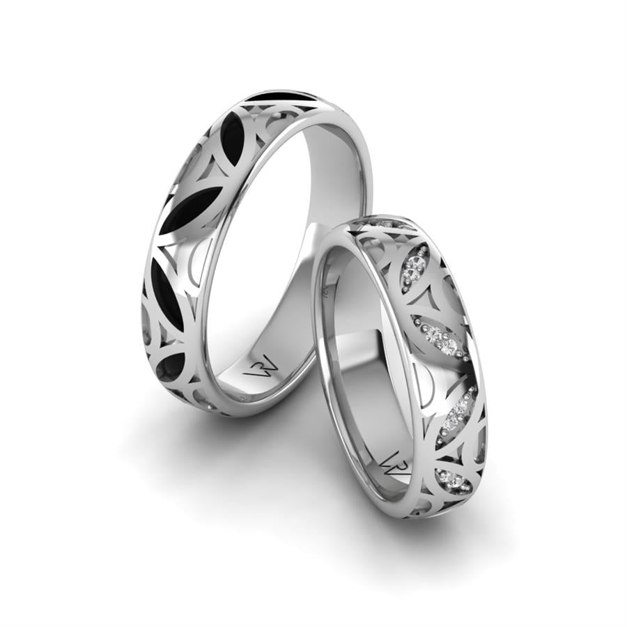 Alliances modernes Mila Or Blanc