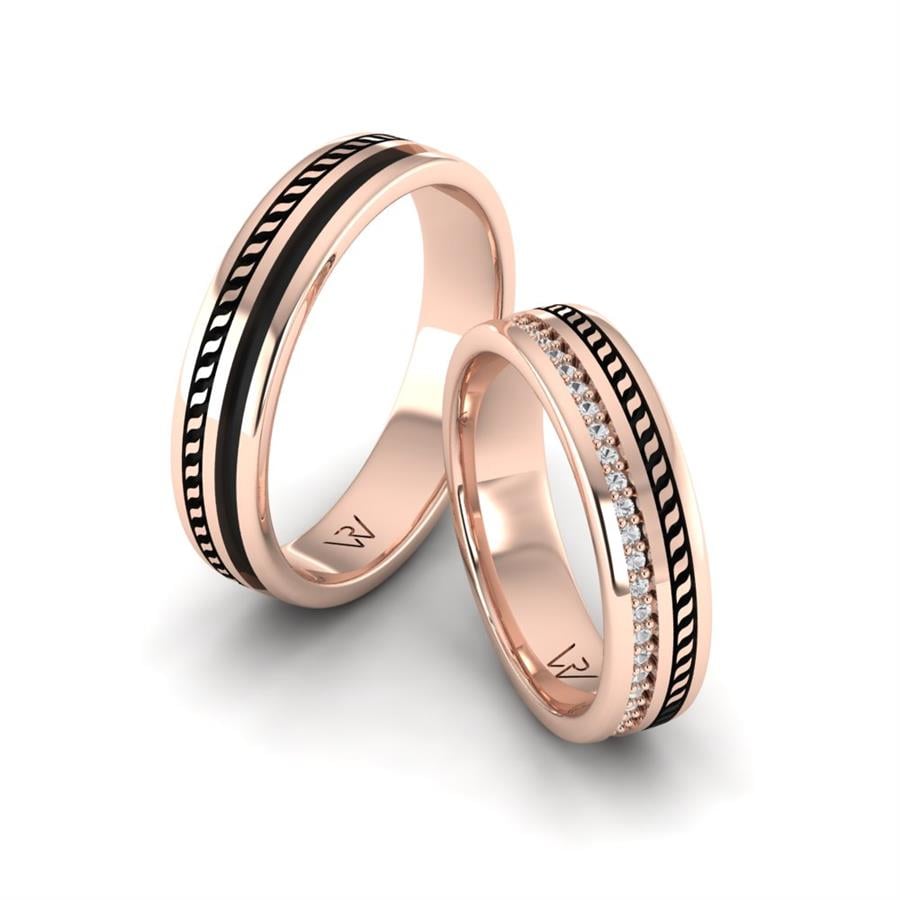 Alliances modernes Sense Flame Or Rose