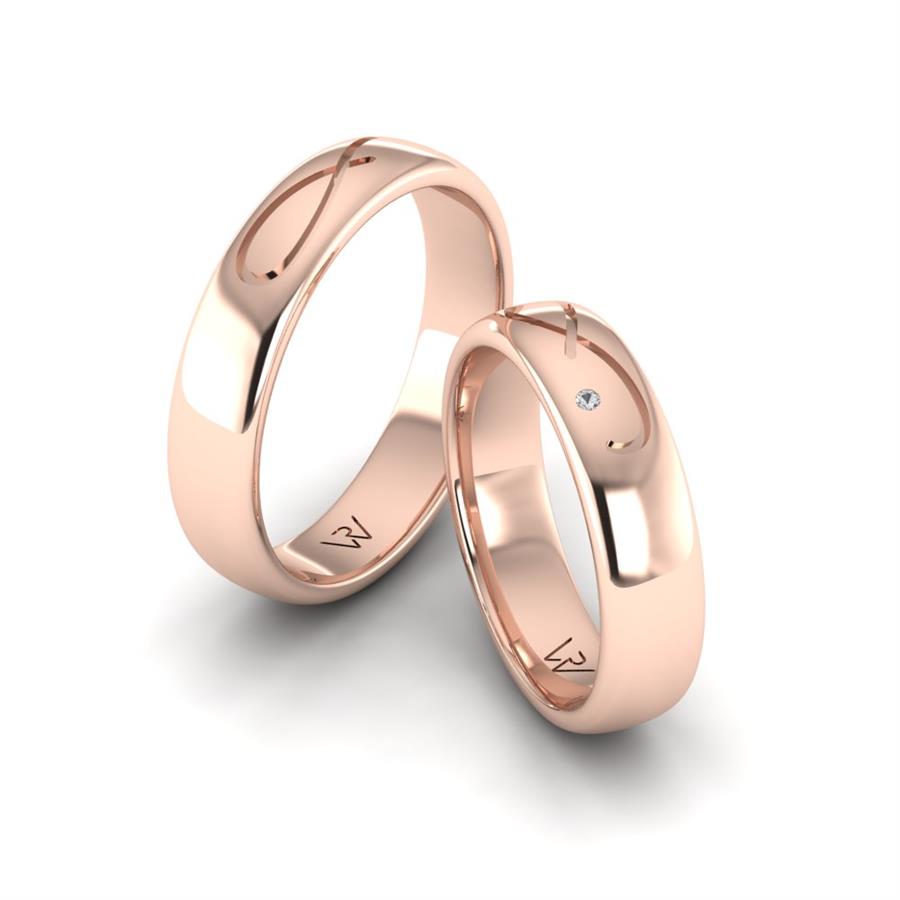 Alliances modernes Smart Glaze Or Rose