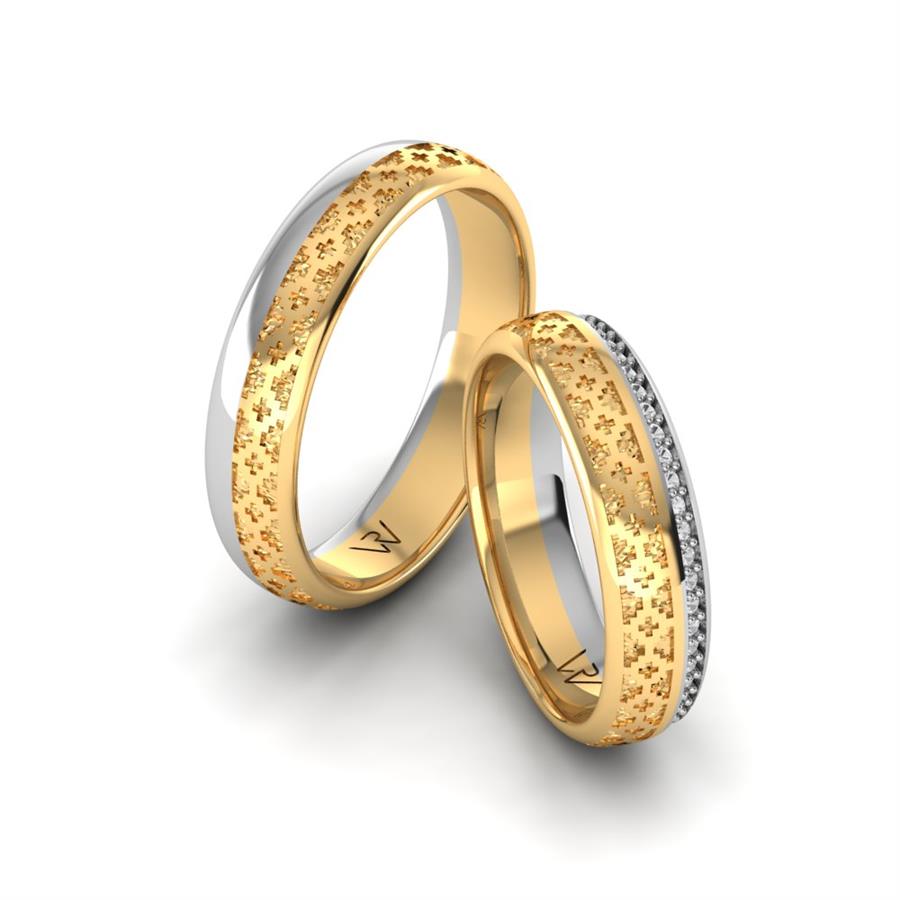Alliances modernes Titty Or Jaune Et Blanc