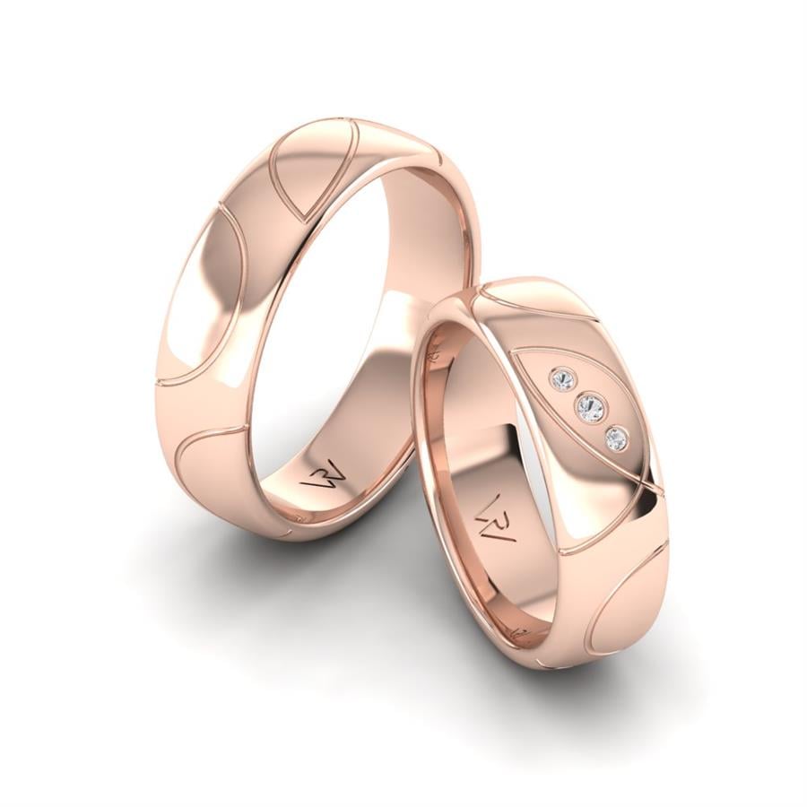 Alliances modernes White Feather Or Rose